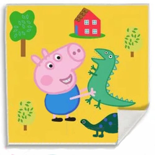 Peppa Pig Dino Magic Hand Towel, Face Towel, 30x30cm