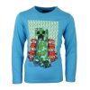 Minecraft glow in the dark long sleeve kids shirt, top 8 years