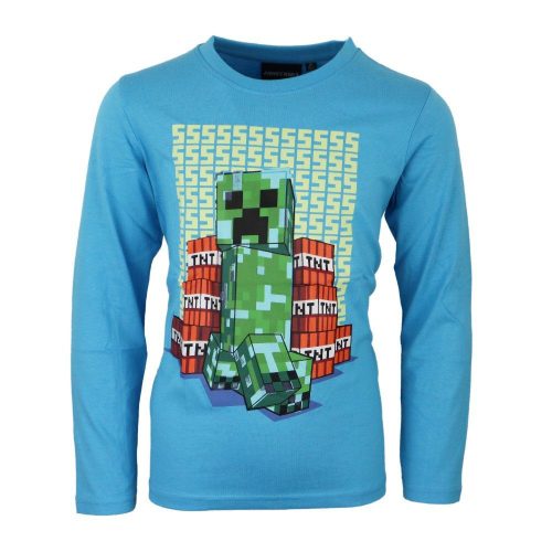 Minecraft glow in the dark long sleeve kids shirt, top 8 years