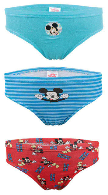 Disney Mickey Kids' Underwear, Briefs 3 pieces/package 98/104 cm