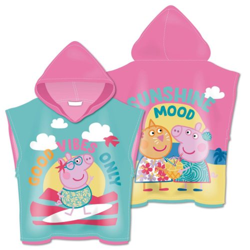 Peppa Pig Sunshine beach towel poncho 55x110cm (fast dry)