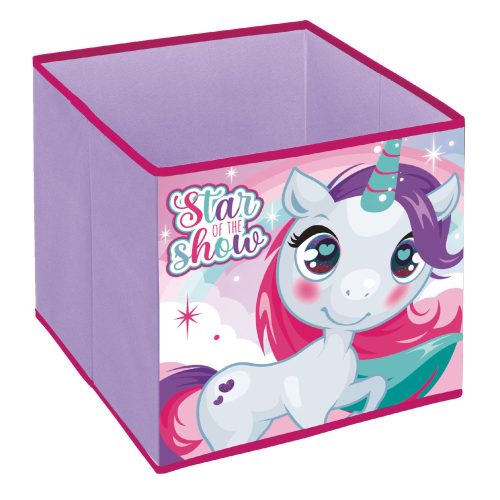 Unicorn Sparkle storage box for toys 31×31×31 cm