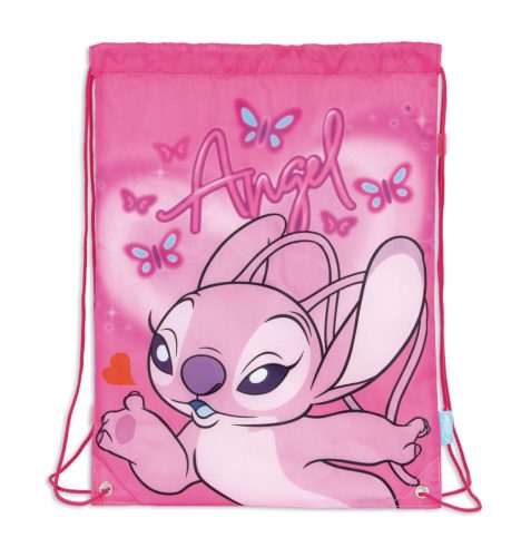 Disney Lilo and Stitch Pink Angel sports bag, gym bag 44 cm