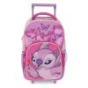 Disney Lilo and Stitch Pink Angel rolling preschool backpack, bag 36 cm