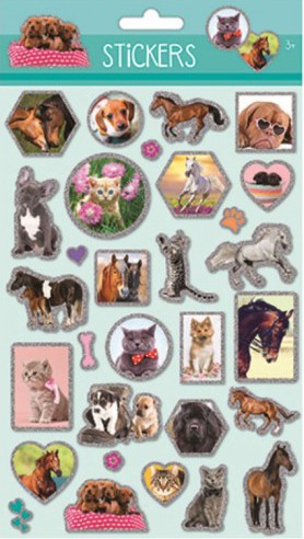 Animals holographic foam sticker