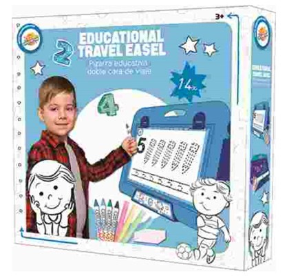 Number Educational Development Toy, Blue Travel Easel