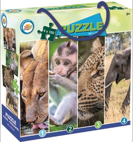 Animals Savanna puzzle 4x100 pcs