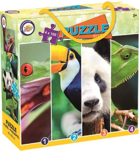 Animals Exotic puzzle 4x100 pieces