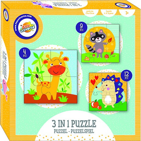 Animals 3-in-1 puzzle