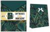 Colour Iridescent Green leaf patterned gift box set of 2