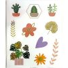 Colour Cactus Plant Sticker Set 3 Sheets