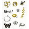 Colour Black Gold sticker set 3 sheets