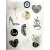 Colour Black Gold sticker set 3 sheets