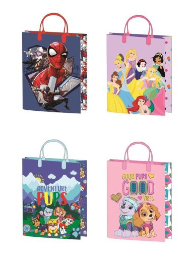 Disney Disney Princesses, Paw Patrol, Spiderman plastic gift bag 32x27x10 cm