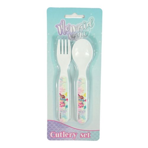 Mermaid Magic plastic cutlery set - 2-piece