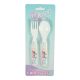 Mermaid Magic plastic cutlery set - 2-piece