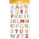 Letters Orange Flower Pop-Up Sticker