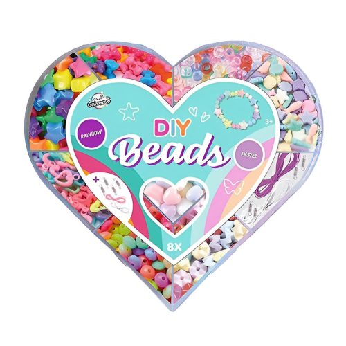 Colour Heart Beading Set