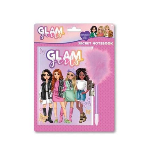 Glam Girls Team keepsake book, lockable journal with pen