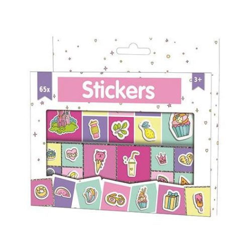 Colour Summer sticker set in box 65 pieces