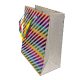 Colour Striped glitter gift paper bag 18x10x23 cm