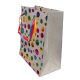 Colour Shapes glitter paper gift bag 18x10x23 cm