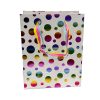 Colour Shapes glitter paper gift bag 18x10x23 cm