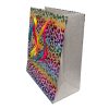 Colour Leopard glittering paper gift bag 18x10x23 cm