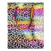 Colour Leopard glittering paper gift bag 18x10x23 cm