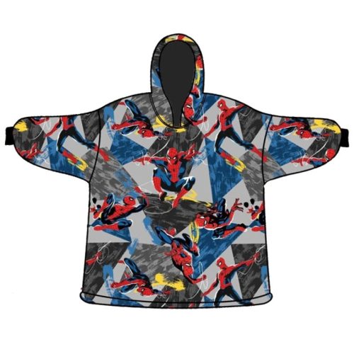 Spiderman fleece blanket poncho