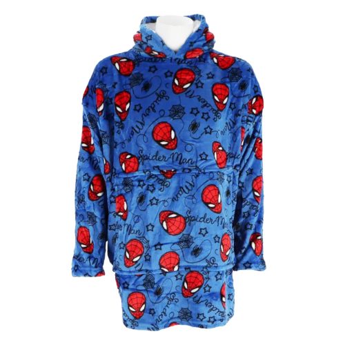 Spiderman Blue plush polar throw-on blanket, poncho