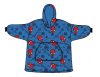 Spiderman Blue plush polar throw-on blanket, poncho