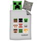 Minecraft Grey bedding set 140x200cm, 63x63 cm microfibre