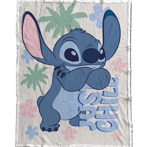 Disney Lilo and Stitch Just Chill Sherpa Blanket 130x170cm