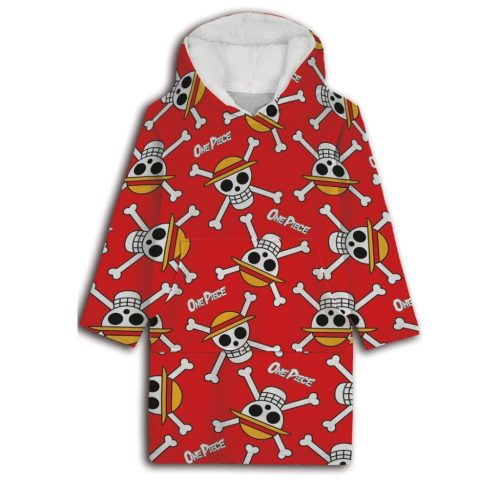 One Piece Red adult plush polar fleece poncho blanket