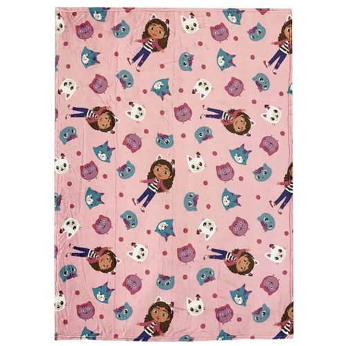 Gabby's Dollhouse Cats flannel blanket 110x150cm