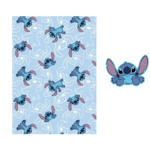 Disney Lilo and Stitch On The Belly polar blanket and shaped pillow set