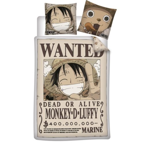 One Piece Wanted Poster bedding cover 140×200cm, 65×65 cm