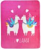 Llama fleece blanket 130x160cm