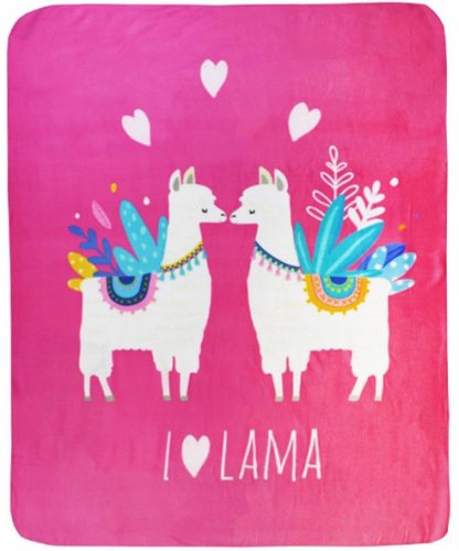 Llama fleece blanket 130x160cm