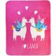 Llama fleece blanket 130x160cm