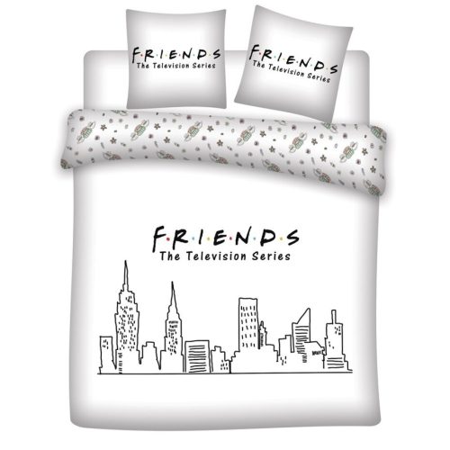 Friends White double, king size duvet cover 240×220cm, 63x63 cm Microfibre