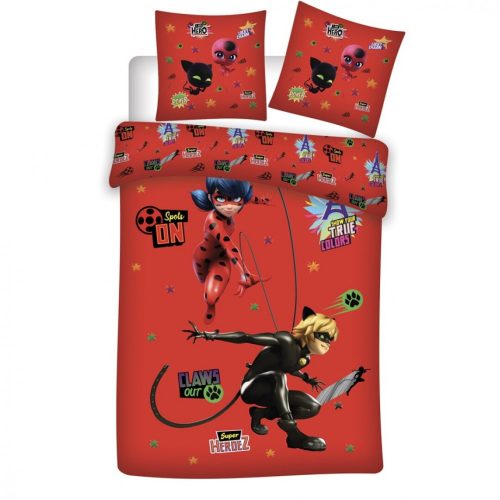 Miraculous Ladybug Miraculous Battle microfibre duvet cover 140×200cm, 63×63 cm