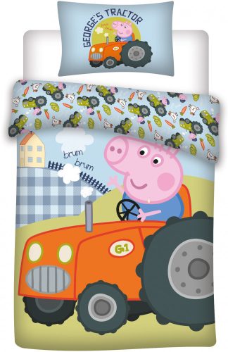 Peppa Pig George's Tractor children's bedding set 100×135cm, 40×60 cm