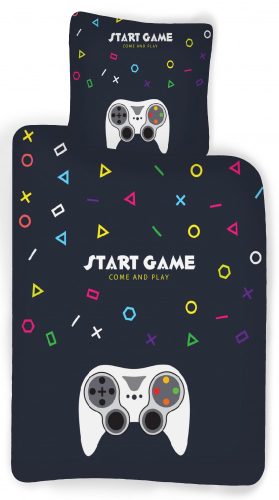 Gamer bedding set Start Game 140×200cm, 60×63 cm