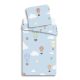 Vehicle Blue Hot Air Balloon Children's Bedding Set 100×140cm, 40×45cm