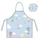 Vehicle Blue Hot Air Balloon Kid's Apron 2 Piece Set