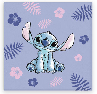 Disney Lilo and Stitch Purple hand towel, face towel, 30x30cm towel