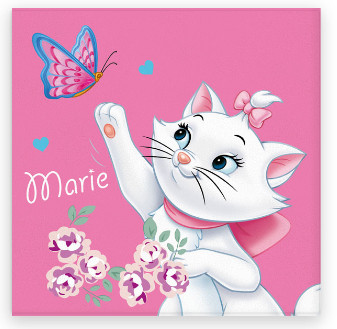 Disney Marie Butterfly cat hand towel, face towel, towel 30x30cm