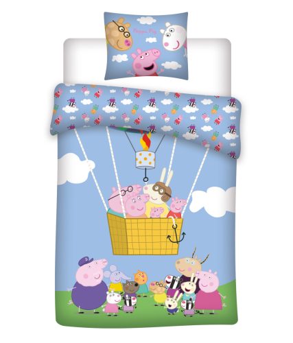 Peppa Pig Hot Air Balloon children's bedding cover 100×140cm, 40×45 cm